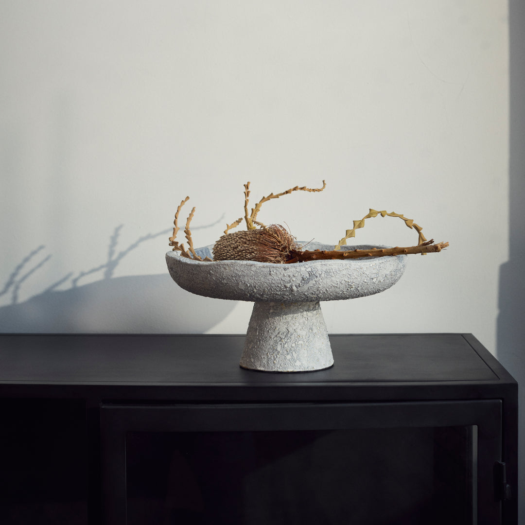 Διακοσμητικό Μπολ Luna M - Γκρι Τερακότα Ø34 x H17,5 cm MUUBS 