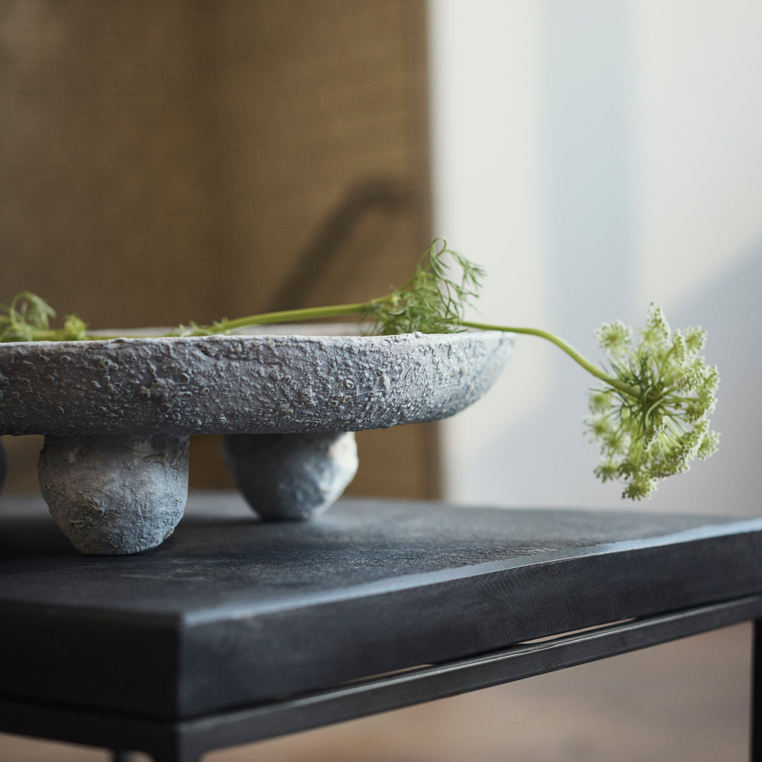 Διακοσμητικός Δίσκος Luna - Γκρι Τερακότα Ø32,5 x H8 cm MUUBS