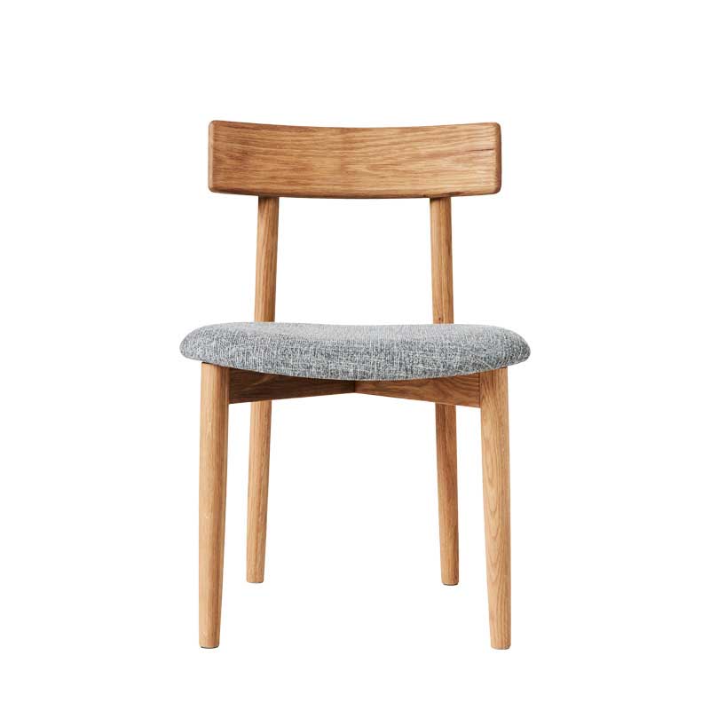 VICAL Καρέκλα Καρέκλα Tetra Φυσικό Ξυλο Oak/Ύφασμα Γκρι H78xB50xD50,5cm MUUBS