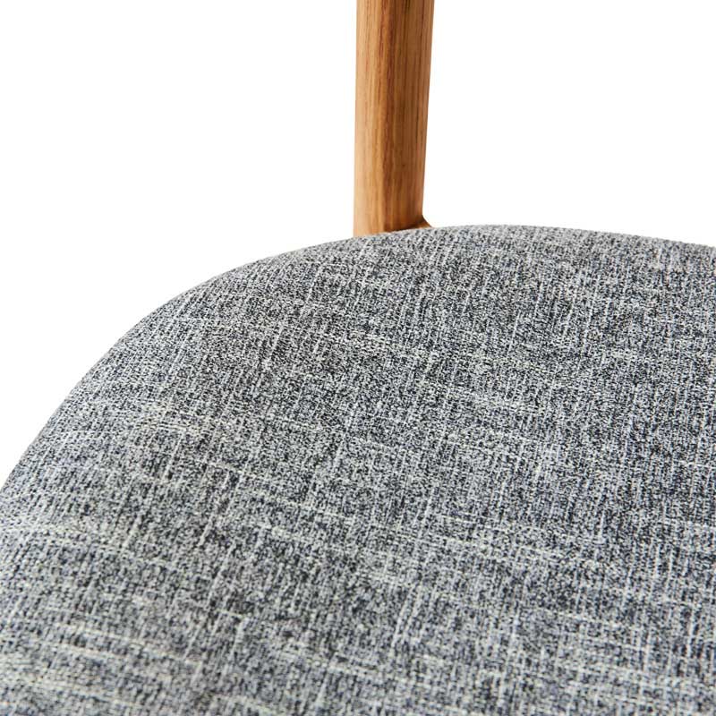 VICAL Καρέκλα Καρέκλα Tetra Φυσικό Ξυλο Oak/Ύφασμα Γκρι H78xB50xD50,5cm MUUBS