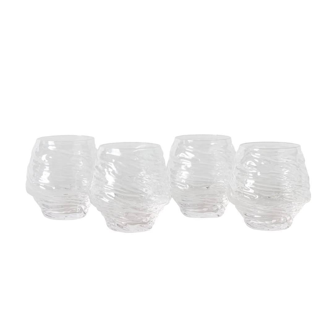 Ποτήρια Mora - Διαφανές Γυαλί Σετ Των 4 τμχ Ø8 x H9,5 cm MUUBS