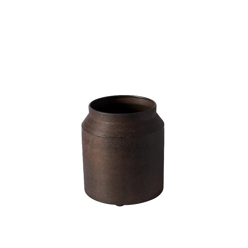 MUUBS Διακοσμητικό δοχείο Διακοσμητικό Δοχείο Jar Sai 26 Rust Μέταλλο Καφέ Ø23,5xH26 cm MUUBS