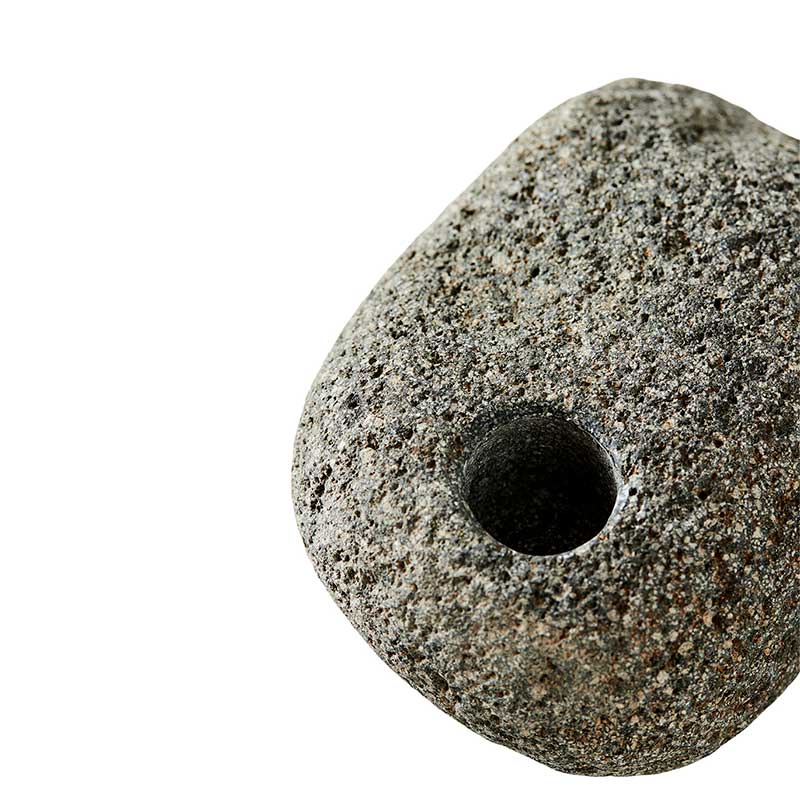 Κηροπήγιo Valley Γκρι/Nature  Ø11xH6 Cm Πέτρα Riverstone MUUBS
