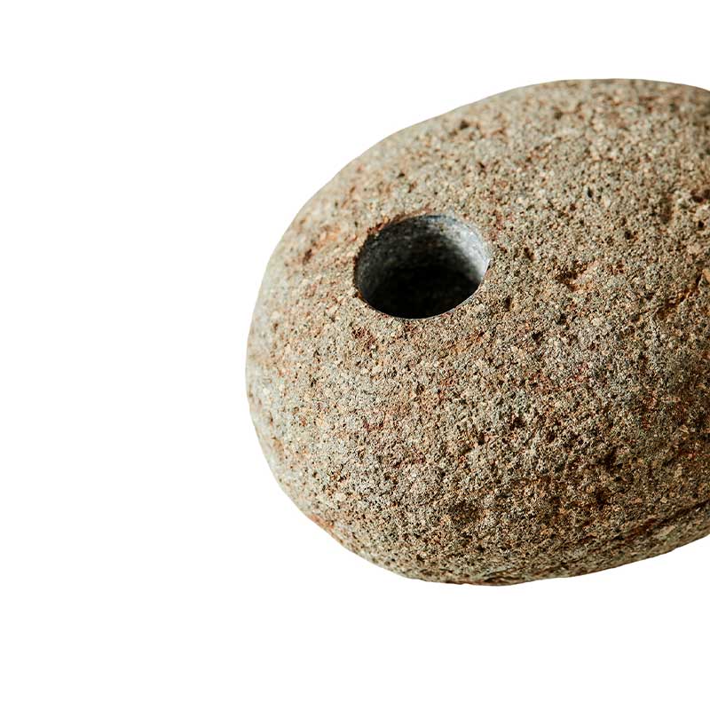 Κηροπήγιo Valley Γκρι/Nature  Ø11xH6 Cm Πέτρα Riverstone MUUBS