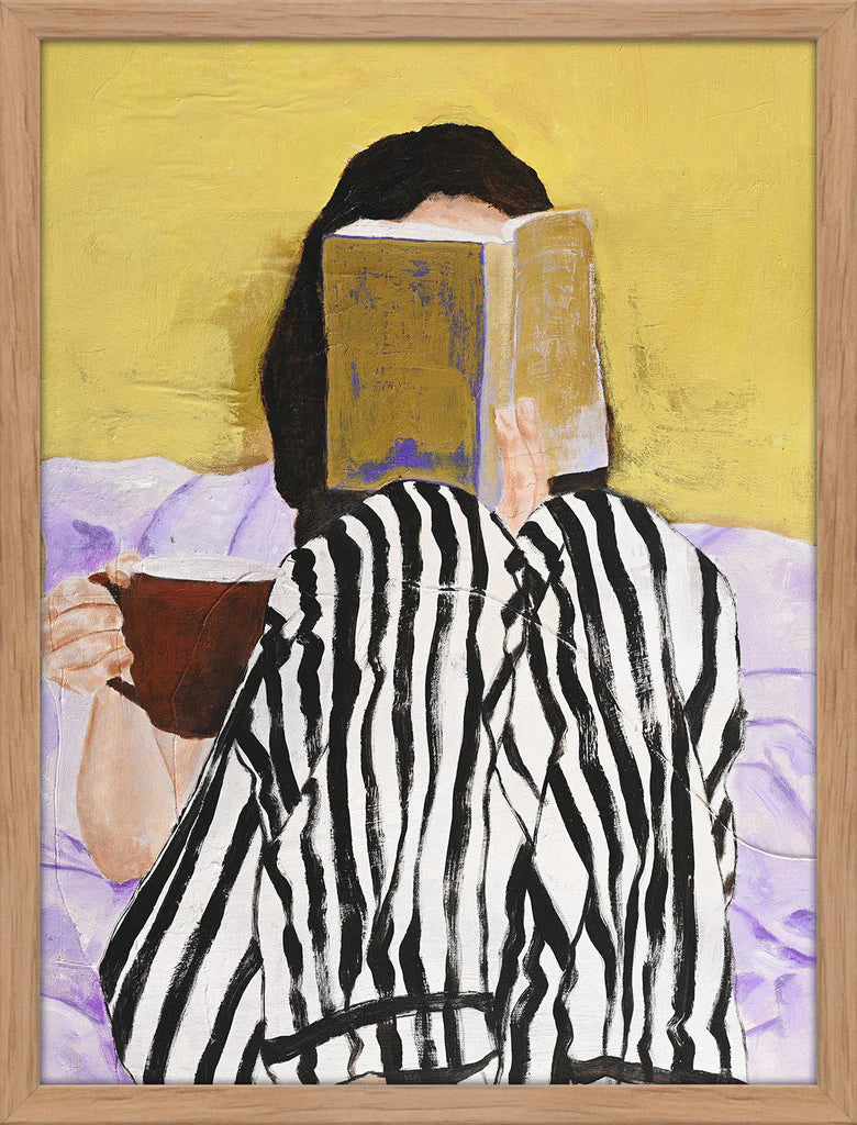 Πόστερ Τοίχου Reading - Δρύινη Κορνίζα W30 x H40 cm MALERIFABRIKKEN