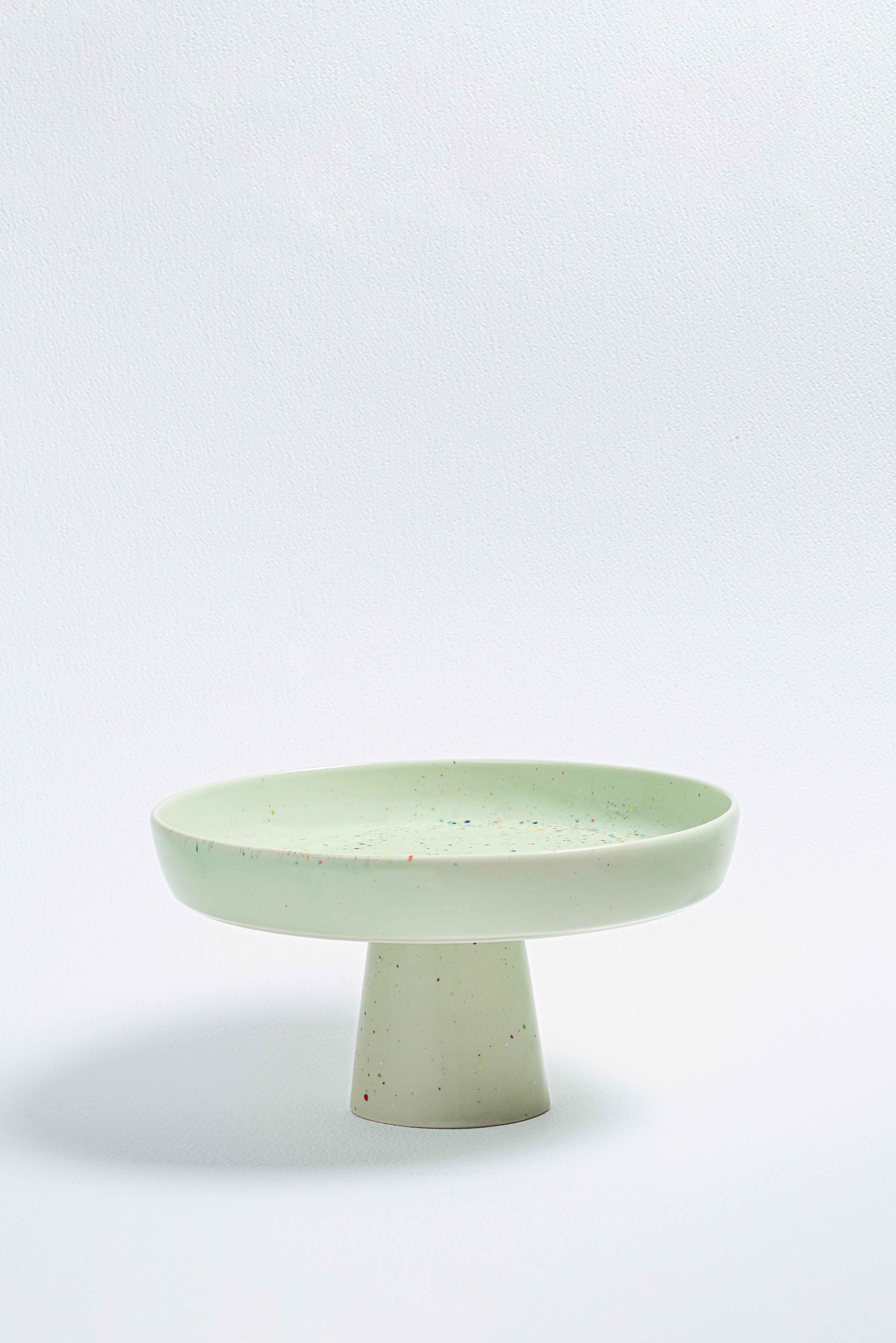 EGG BACK HOME Τουρτιέρα Πράσινη New Party Cake Stand Κεραμική 28cmx14cm EGG BACK HOME