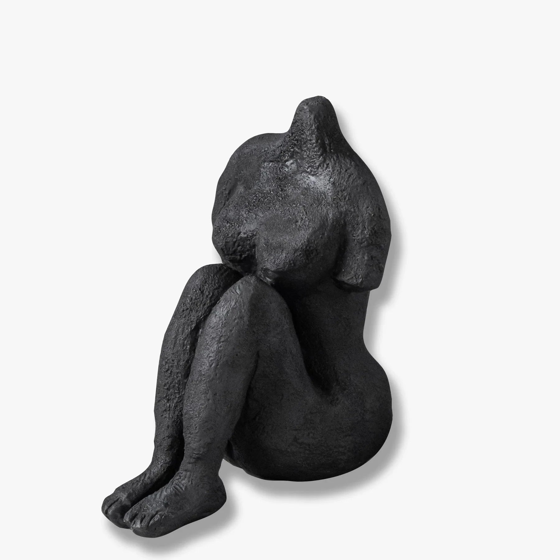METTE DITMER Γλυπτό Διακοσμητικό Γλυπτό Sitting Woman Art Piece - Πέτρα Ρητίνης Μαύρο W9 x L13 x H14 cm METTE DITMER