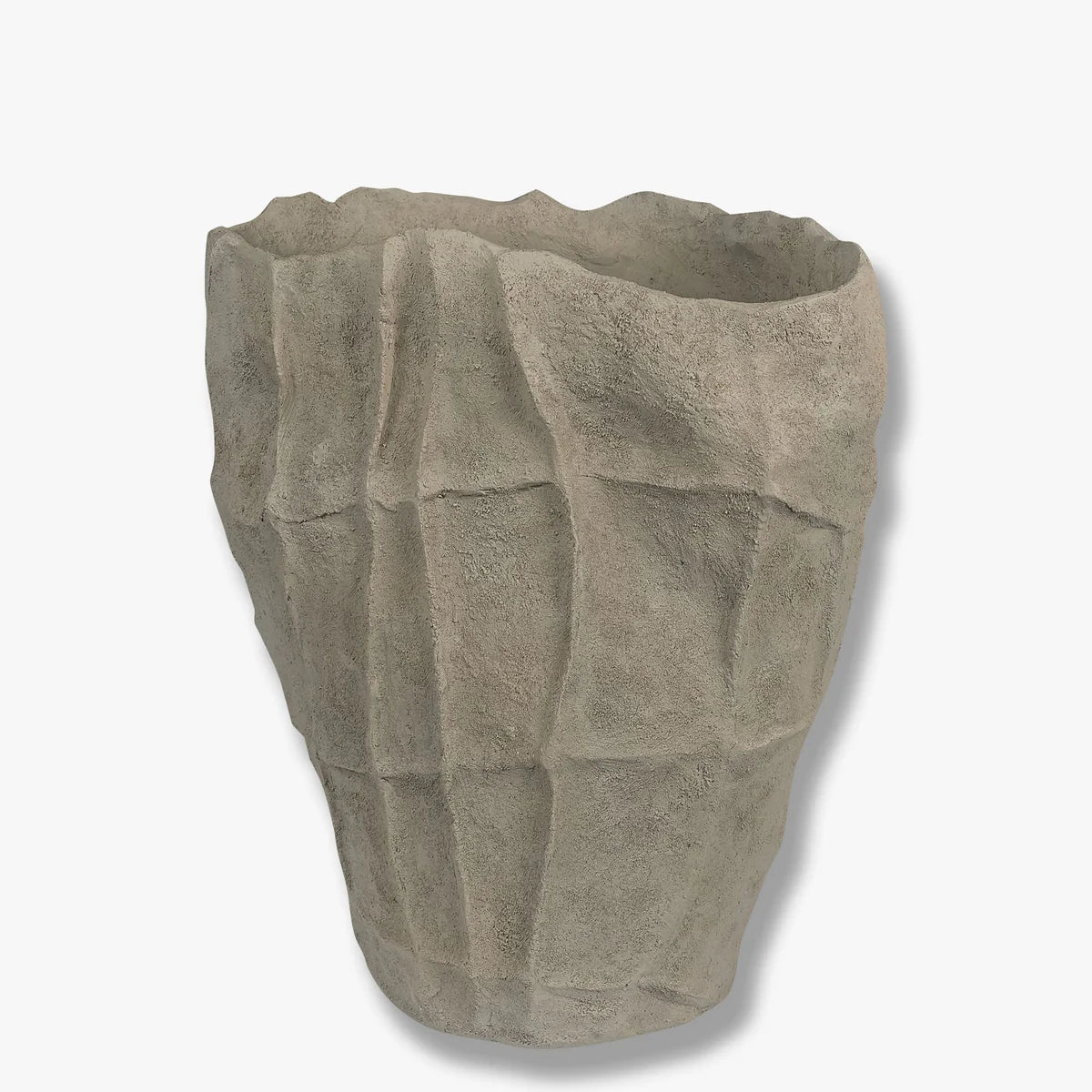 HINTSDECO Βάζο Διακοσμητικό Βάζο Artistic Ρητίνη Πέτρας Μπεζ W30 x L18 x H33,5 cm Mette Ditmer