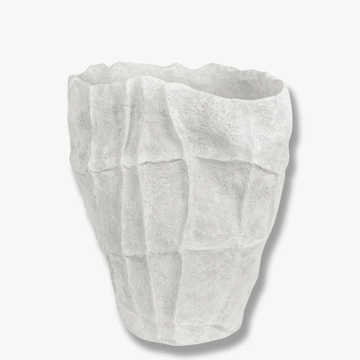 HINTSDECO Βάζο Διακοσμητικό Βάζο Artistic Ρητίνη Πέτρας Εκρού W30 x L18 x H33,5 cm Mette Ditmer
