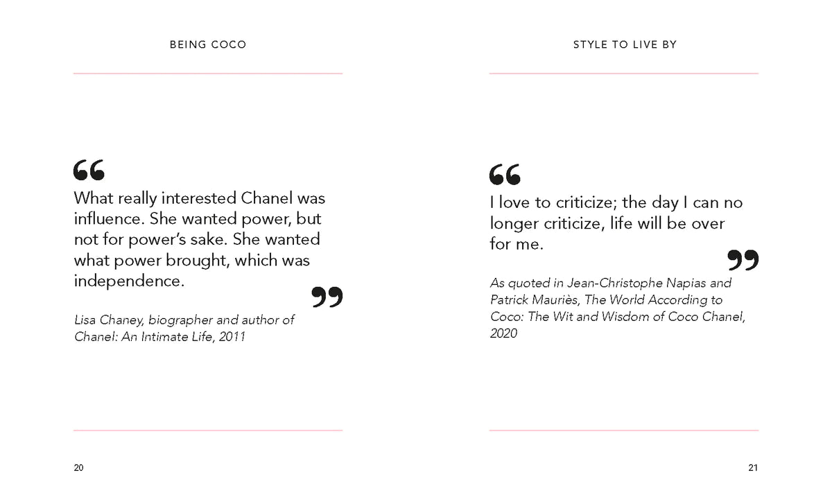 Hintsdeco Books Βιβλίο Τέχνης Βιβλίο Τέχνης The Little Guide to Coco Chanel Ροζ 12×1,9×14,5 cm Hintsdeco
