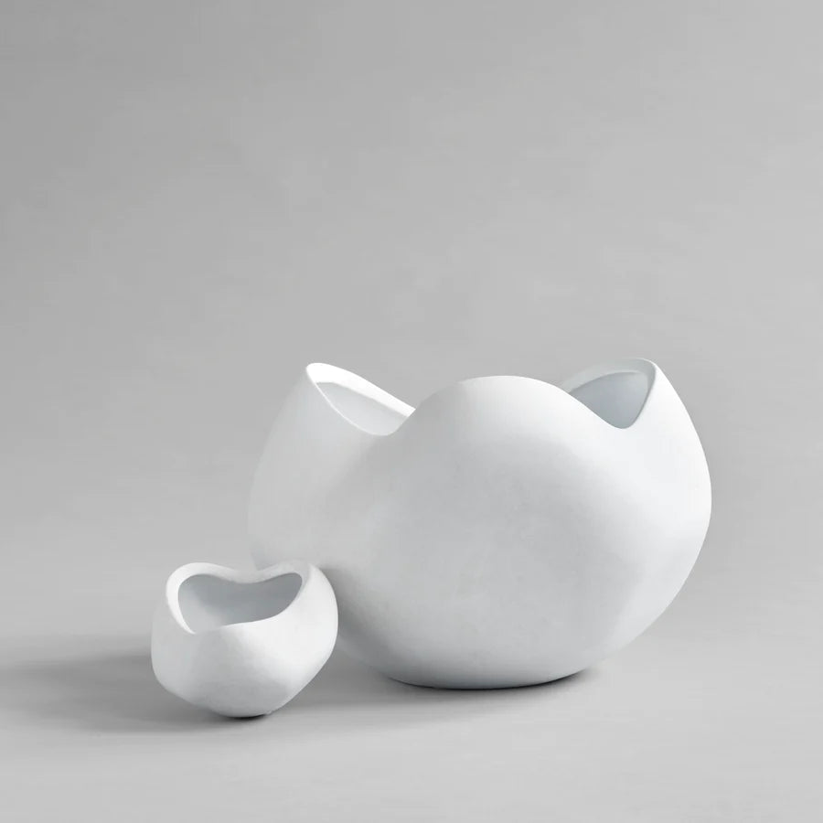 101 COPENHAGEN Βάζο Curve Bowl Big Κεραμικό Διακοσμητικό Βάζο Άσπρο Η19,5x28,5x28,5cm 101 COPENHAGEN