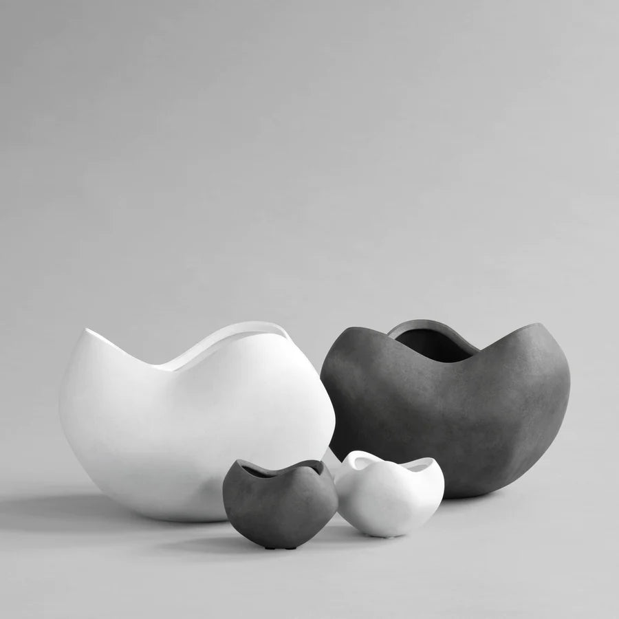 101 COPENHAGEN Διακοσμητικo Μπολ Curve Bowl Mini Κεραμικό Διακοσμητικό Βάζο Άσπρο Η7,5xW10,5xL11,5cm 101 COPENHAGEN