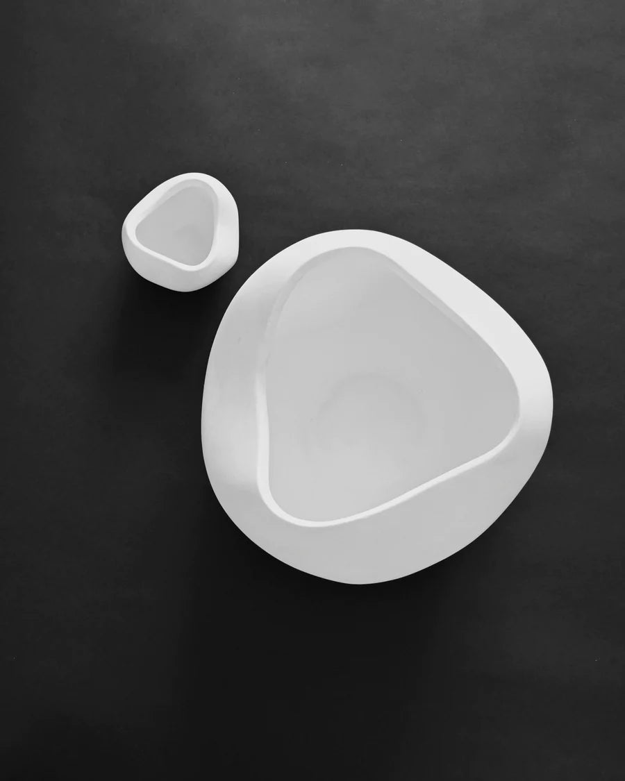 101 COPENHAGEN Βάζο Curve Bowl Big Κεραμικό Διακοσμητικό Βάζο Άσπρο Η19,5x28,5x28,5cm 101 COPENHAGEN