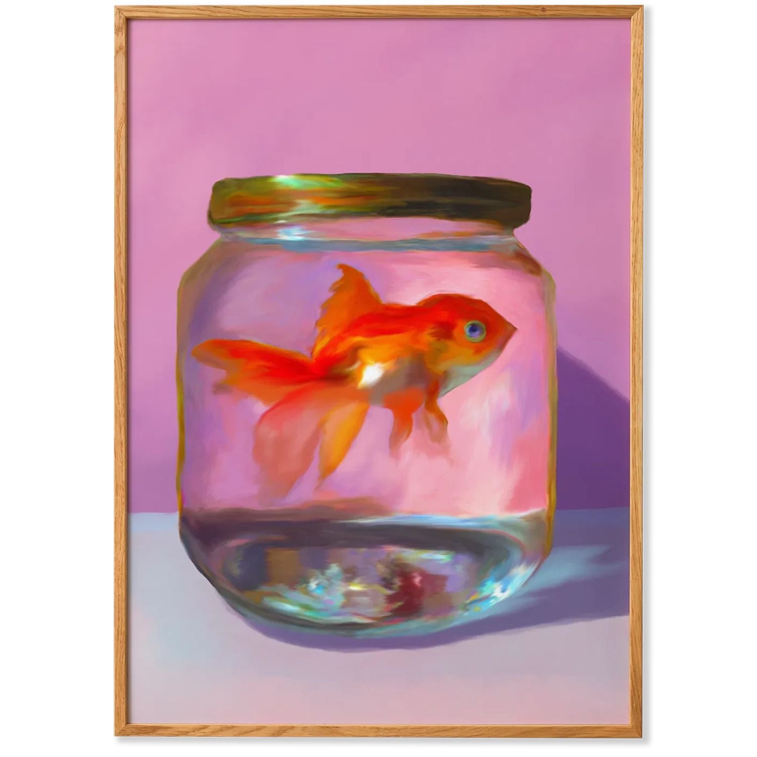 PAPER COLLECTIVE Poster Πόστερ Fish - Ροζ Πορτοκαλί 30 x 40 PAPER COLLECTIVE