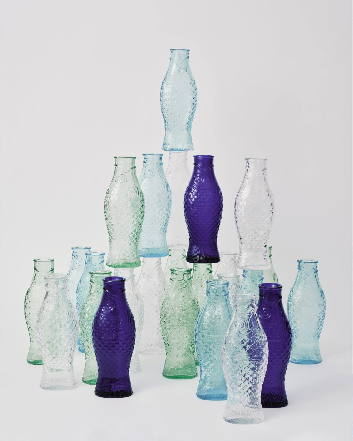 Καράφα Fish & Fish - Γυάλινη Ανοιχτό Μπλε L10.6 x W7.5 x H29 cm SERAX