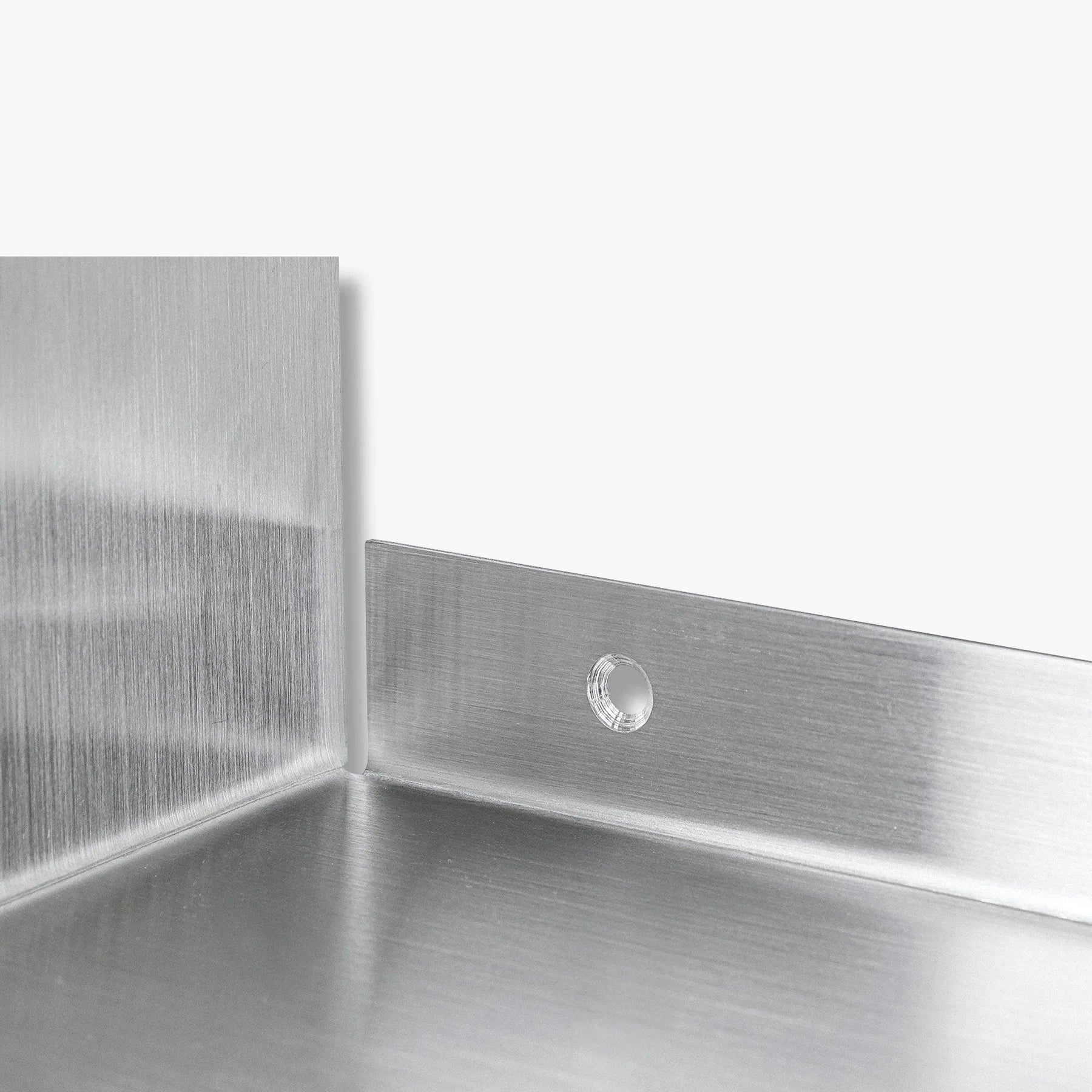Ράφι Float - Βουρτσισμένο Ανοξείδωτο Ατσάλι Ασημί Ματ W17 x L80,5 x H13,5 cm METTE DITMER