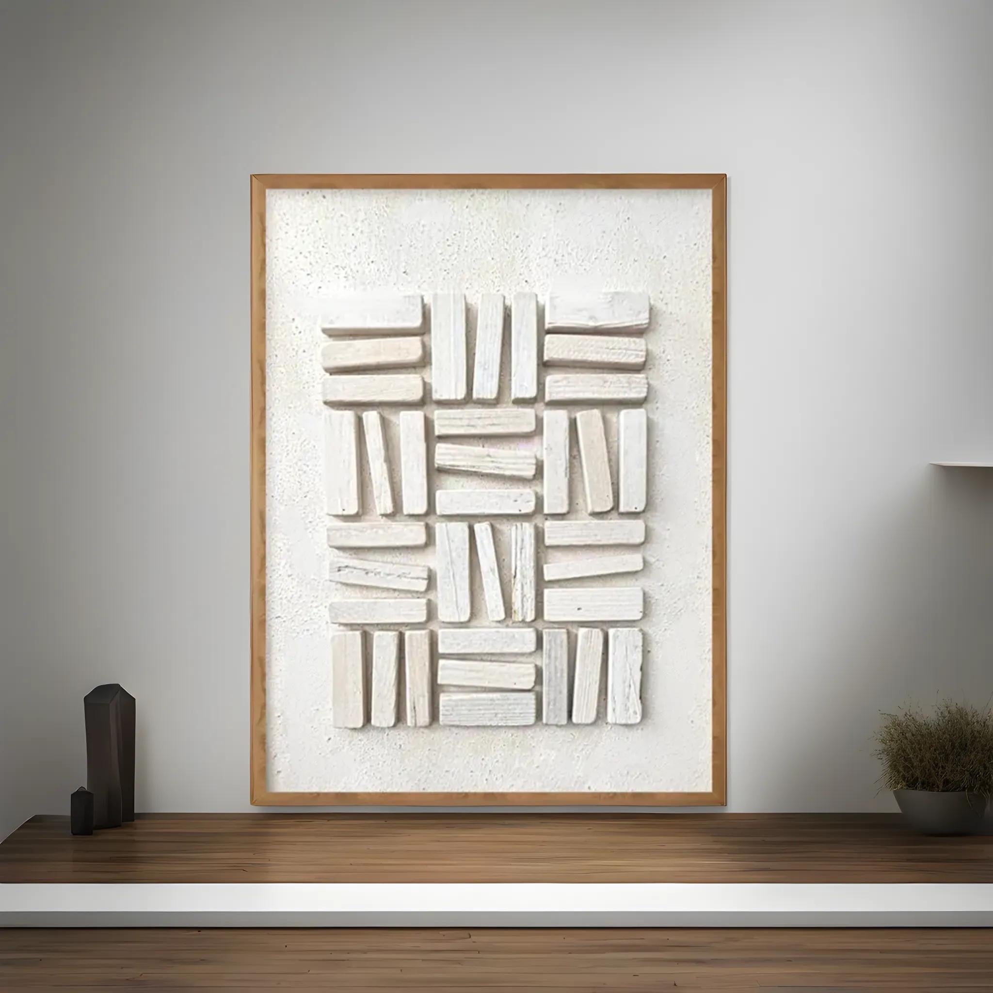 VICAL Έργο Τέχνης Έργο Τέχνης σε Καμβά με Ξύλινο Πλαίσιο CRISSEY Εκρού 62x4x82 cm VICAL