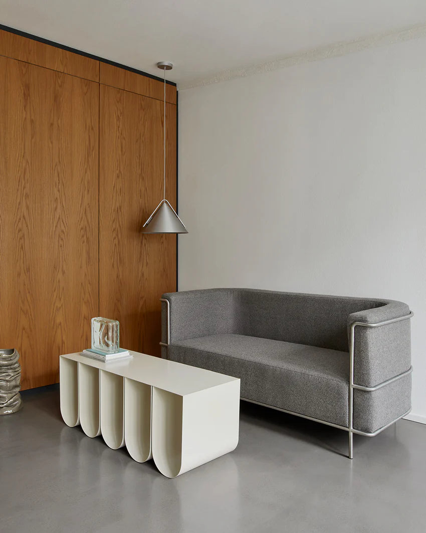 Curved πάγκος Μπεζ 110x40x42cm KRISTINA DAM