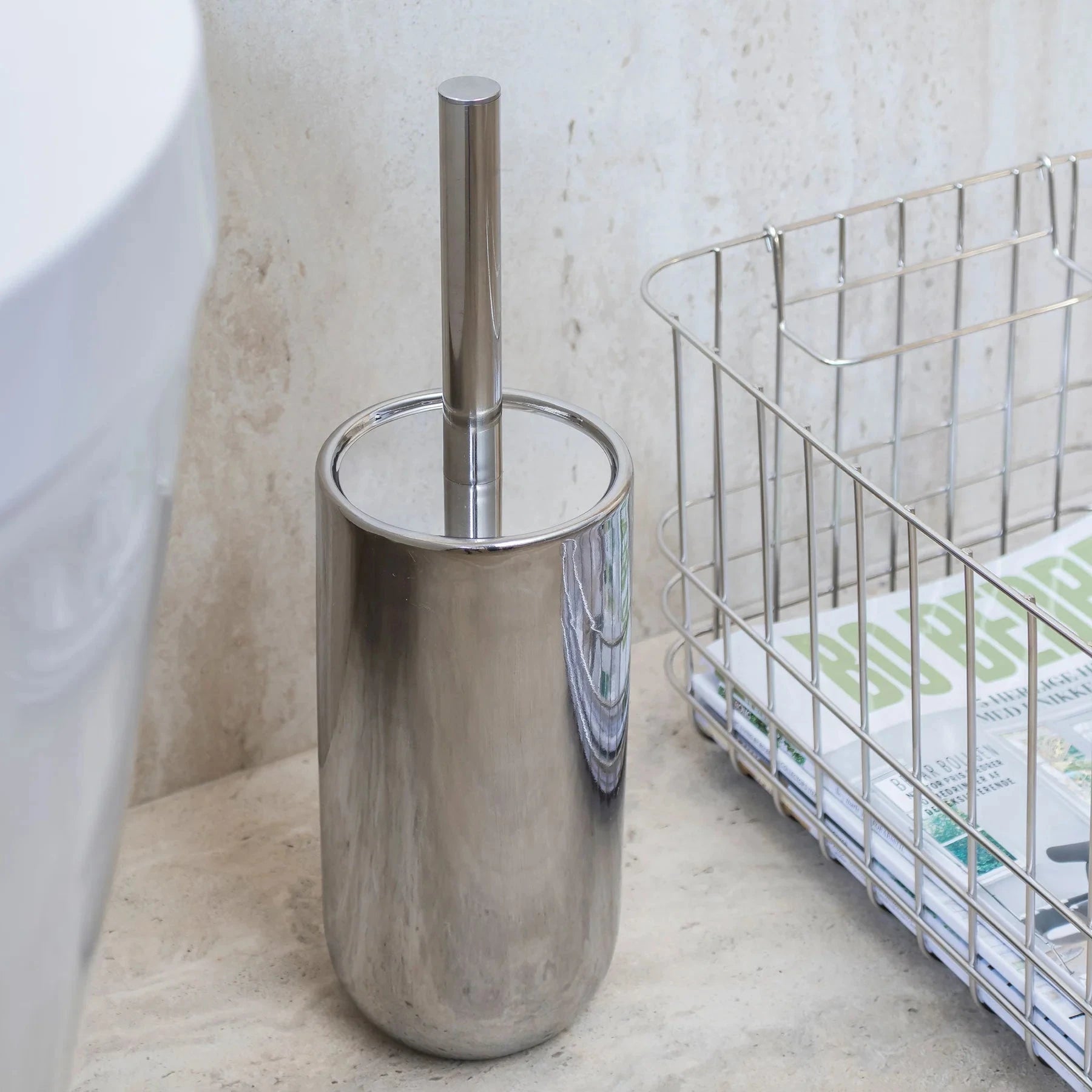 METTE DITMER Είδη Μπάνιου Πιγκάλ Μπάνιου Lotus - Κεραμικό Ασημί H21 x Ø10 cm METTE DITMER