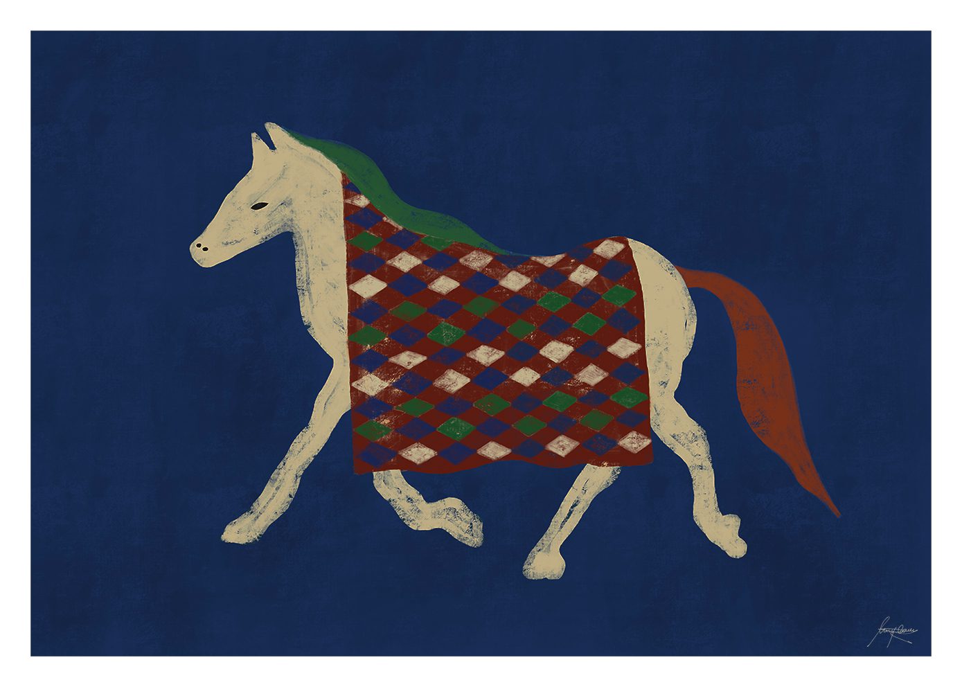 THE POSTER CLUB Poster Πόστερ Horse Stories - Μπλε 50 x 70 cm THE POSTER CLUB