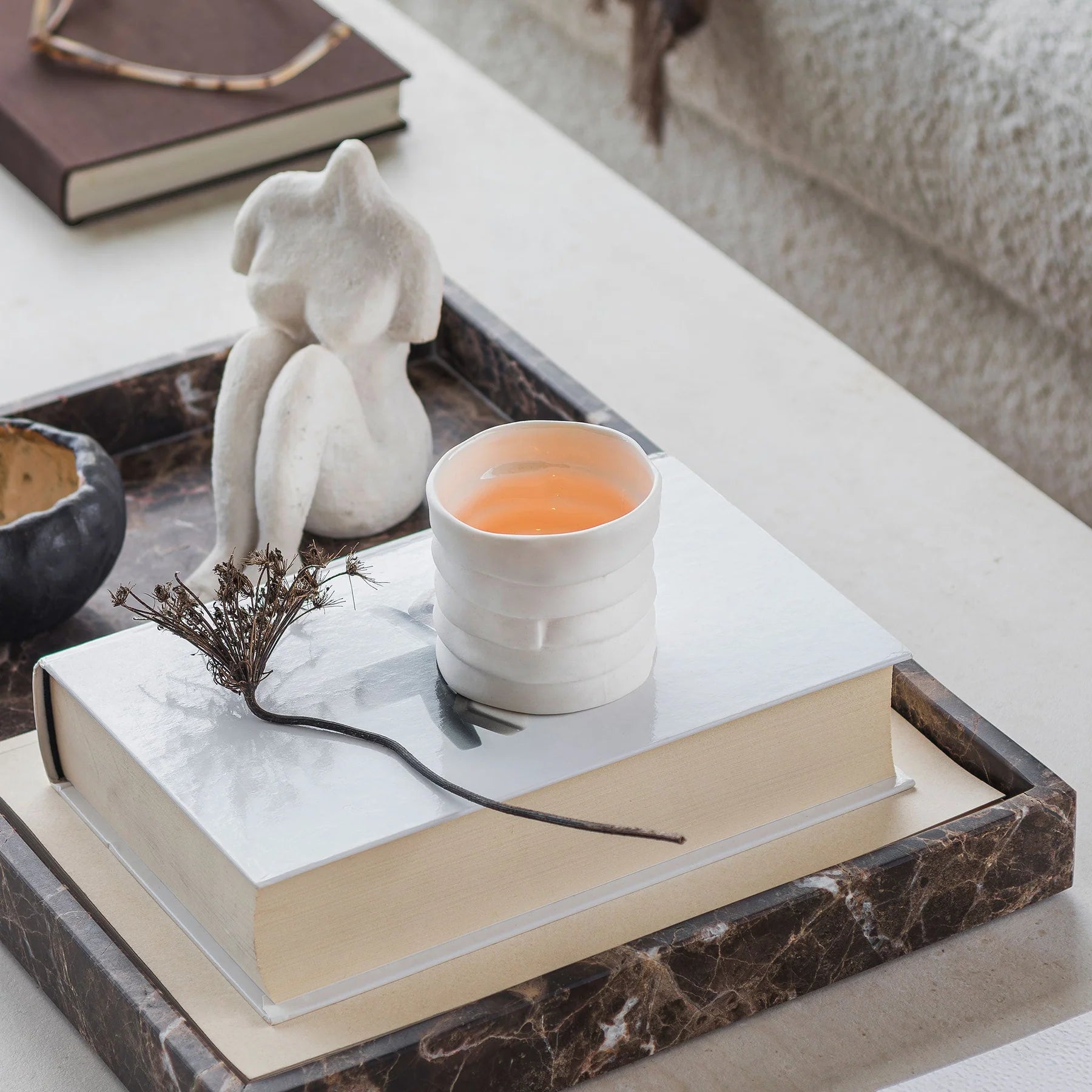 Διακοσμητικός Δίσκος Marble Large - Μάρμαρο Καφέ W30 x L40 x H4 cm METTE DITMER