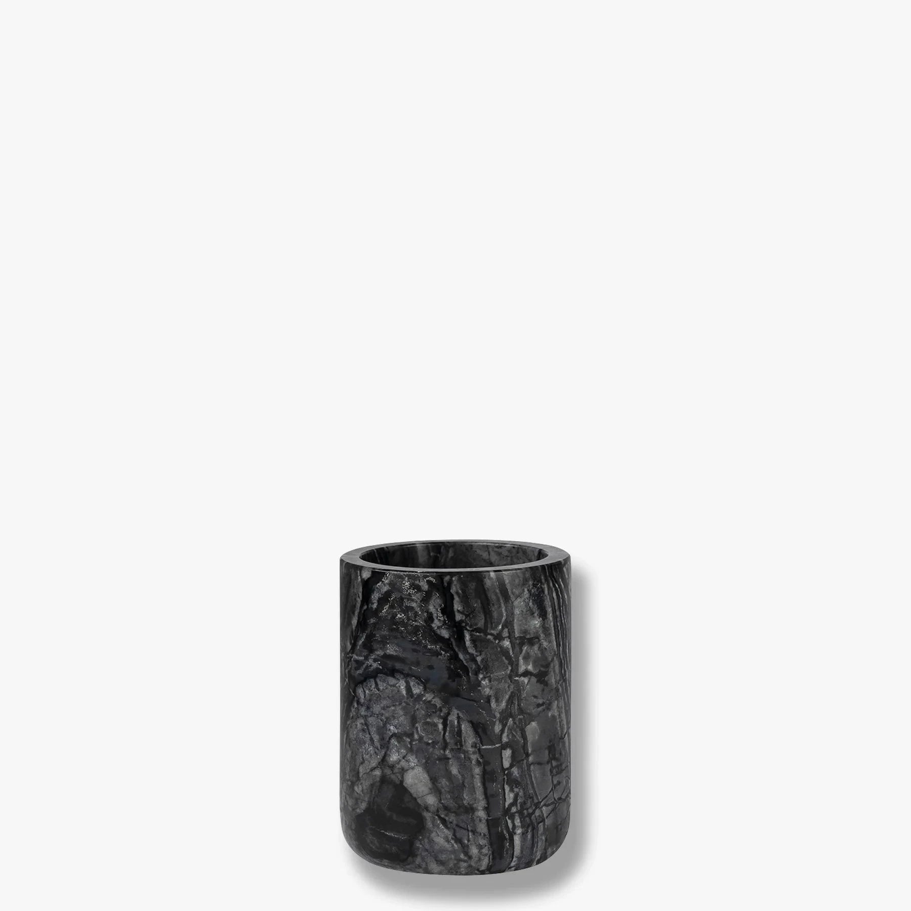 METTE DITMER Είδη Μπάνιου Θήκη Για Οδοντόβουρτσα Marble - Μάρμαρο Μαύρη Γκρι W7,5 x L7,5 x H10 cm METTE DITMER