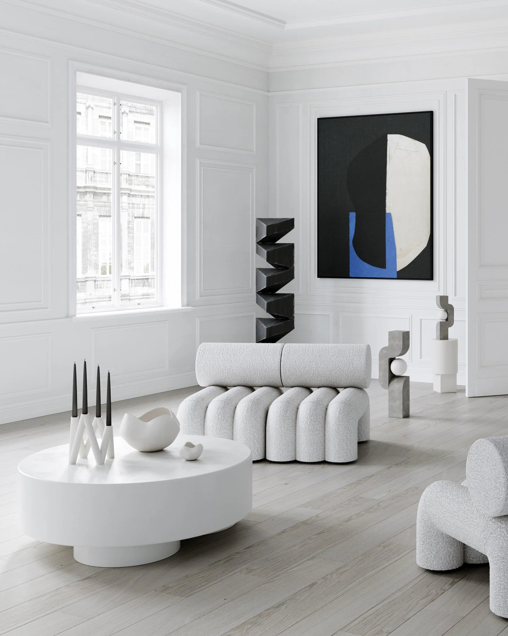 101 COPENHAGEN Βάζο Curve Bowl Big Κεραμικό Διακοσμητικό Βάζο Άσπρο Η19,5x28,5x28,5cm 101 COPENHAGEN