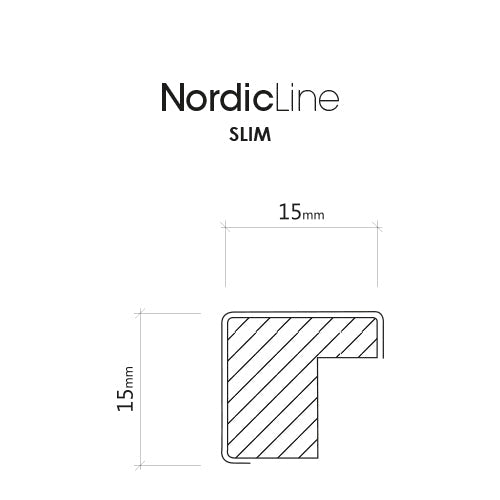 INCADO Κορνίζα Κορνίζα Nordic Line Slim Modern Ασημί Ξύλο Ακ. Γυαλί 30x40 cm INCADO