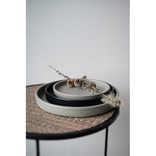 λες σετ 3 τμχ SOPHIA Λαδί Ø30X4/Ø24X3/Ø21X2 cm Hintsdeco Collection