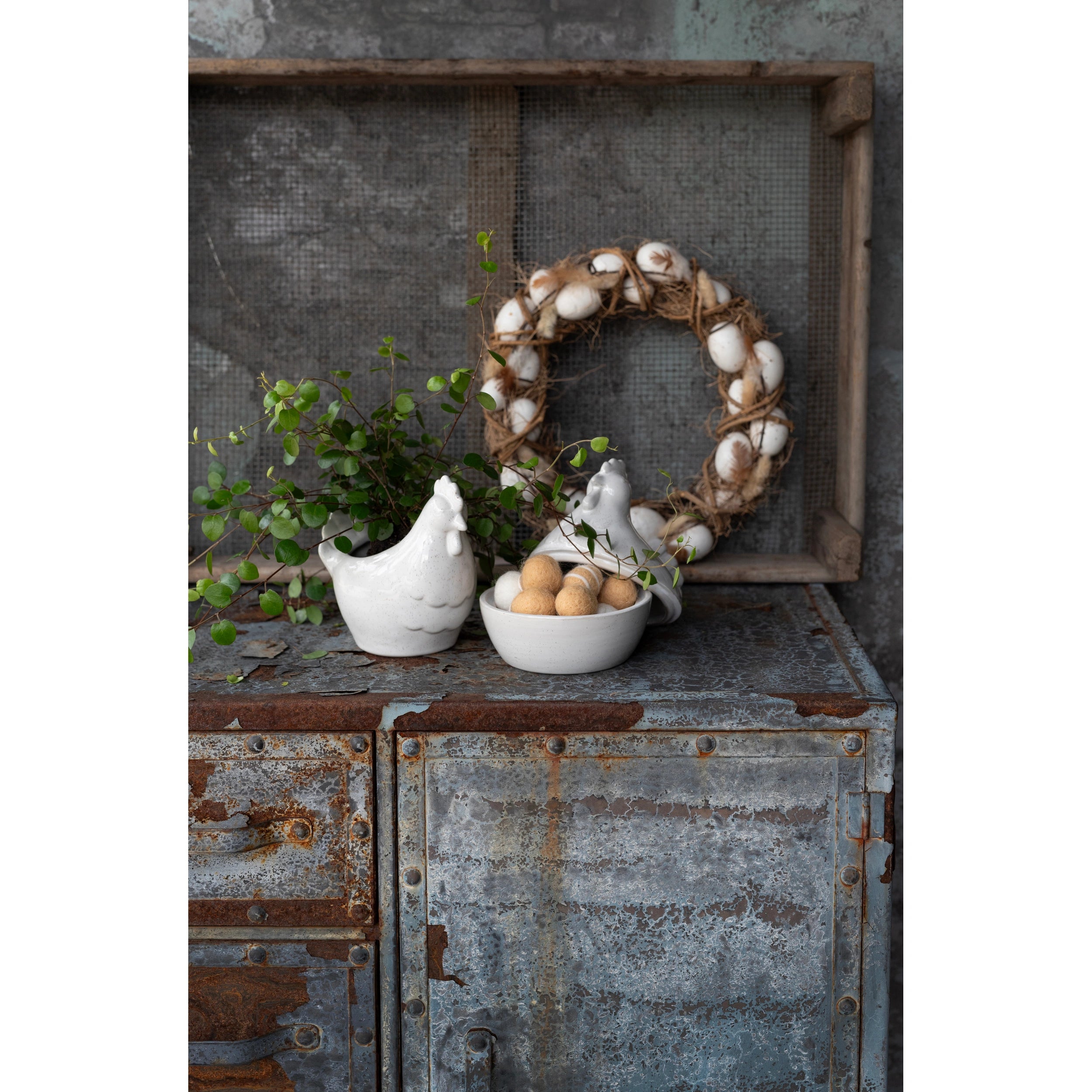 Κασπώ HEA Hen - Πορσελάνη Off White Ø8,5 x 17 x 11 x 15 cm HintsDeco