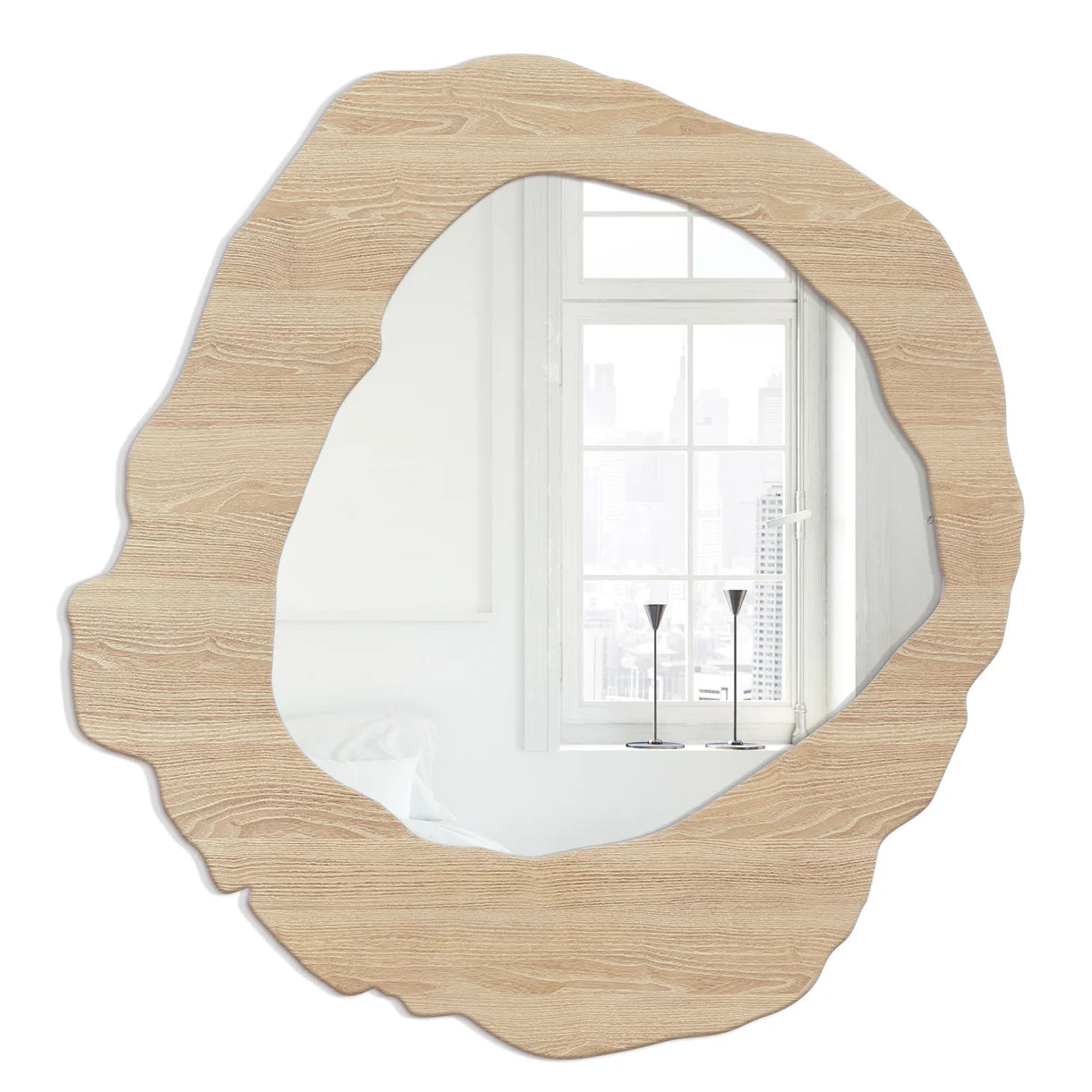 INCADO Καθρέφτης Καθρέφτης Τοίχου Form of Nature- Woody Ασύμμετρος Ξύλο/Γυαλί 70x75cm INCADO