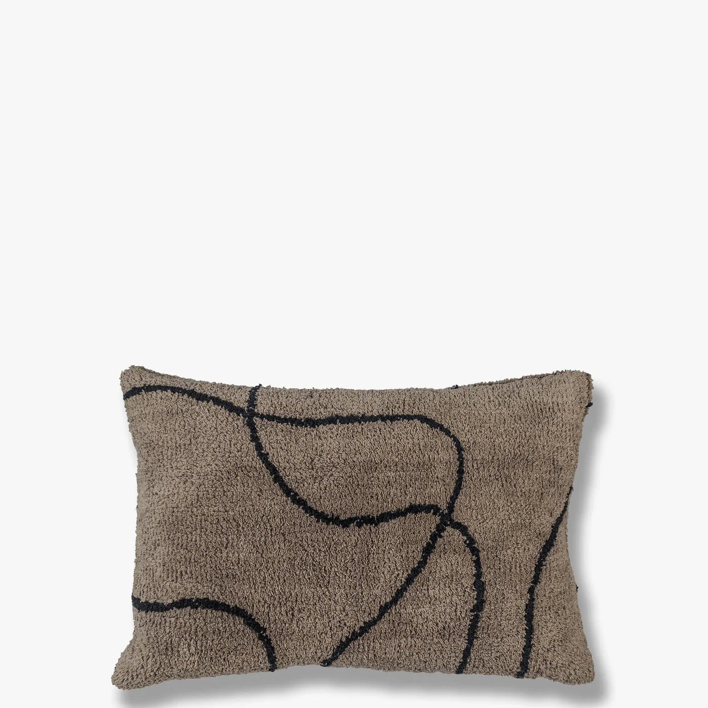 Κάλυμμα Μαξιλαριού Shadow - Καφέ Μαύρο Σχέδιο 100% Βαμβάκι W40 x L60 cm METTE DITMER