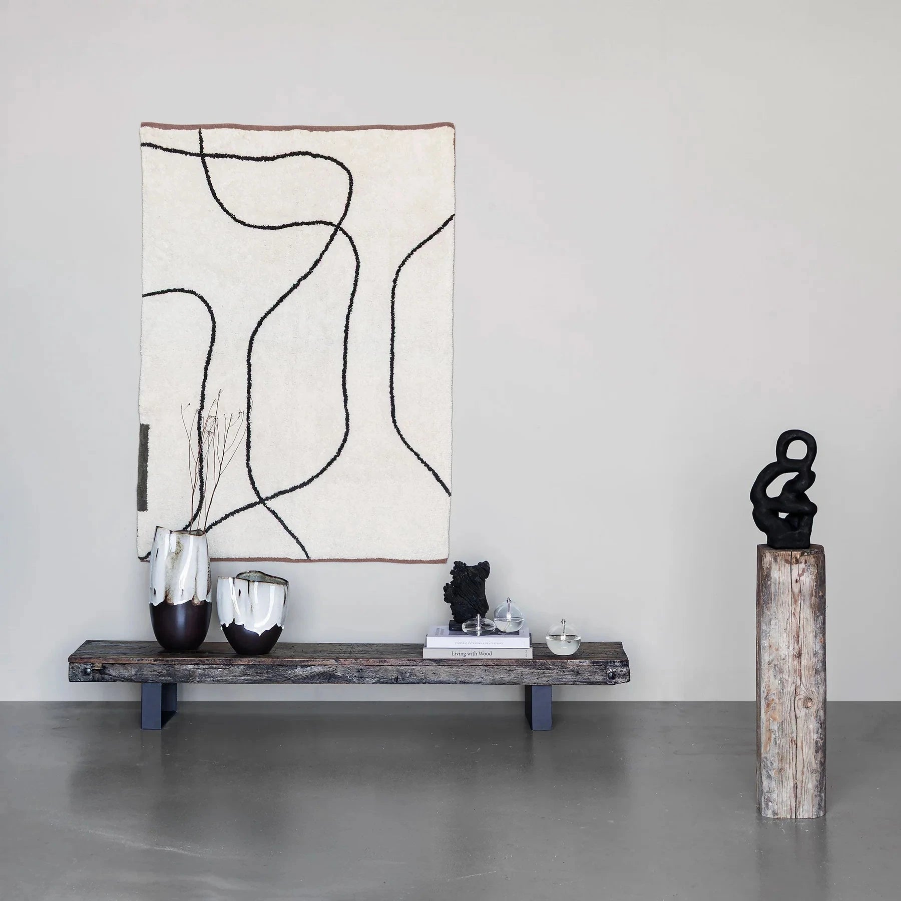 METTE DITMER Χαλί Χαλί Shadow L - Off White 100% Βαμβάκι W100 x L140 cm METTE DITMER