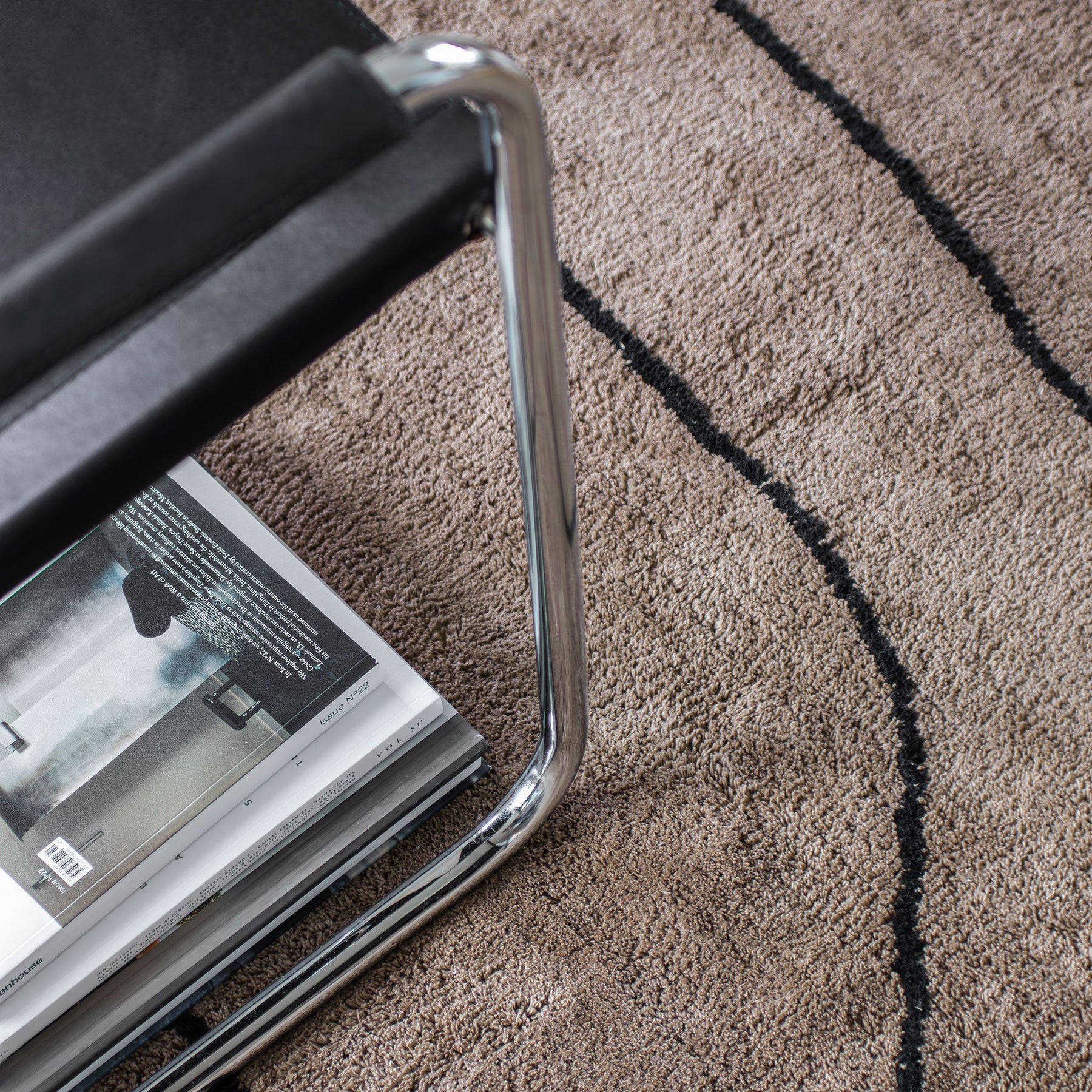 METTE DITMER Χαλί Χαλί Shadow XL - Ανοιχτό Καφέ 100% Βαμβάκι W140 x L200 cm METTE DITMER