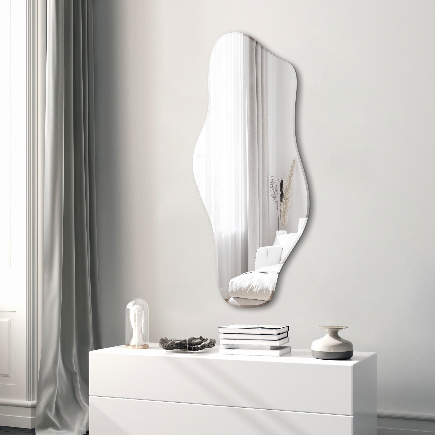 Καθρέφτης Τοίχου Wave - Διάφανος W80 x H160 cm INCADO 