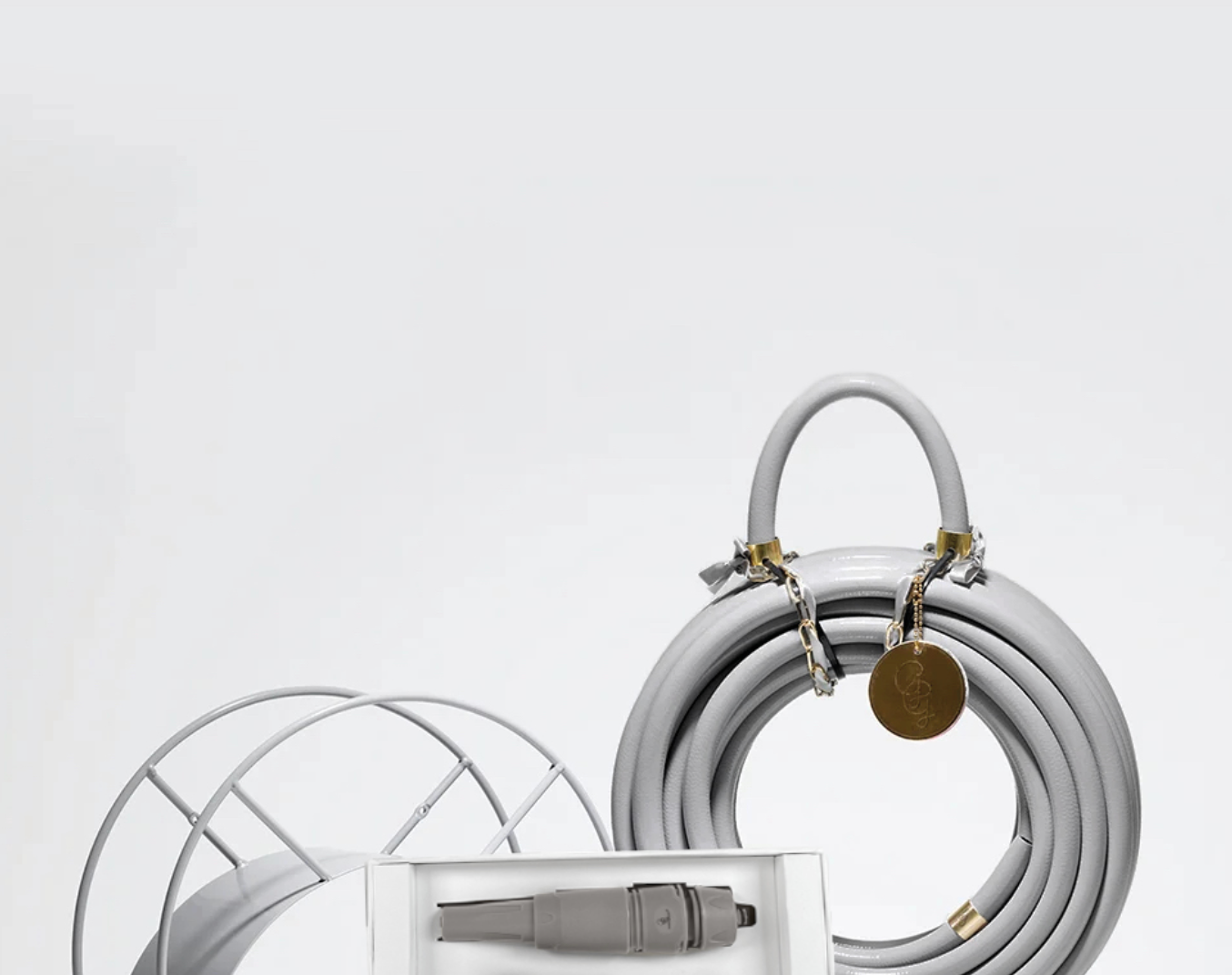 GARDEN GLORY Garden Kit Garden Glory Hose Kit Graceful Rock Γκρι (Περιλαμβάνει Λάστιχο-Ακροφύσιο-Βάση Λάστιχου)Διάμ. Βάσ. :12x32xH24cm Μήκος Λάστ. 20m