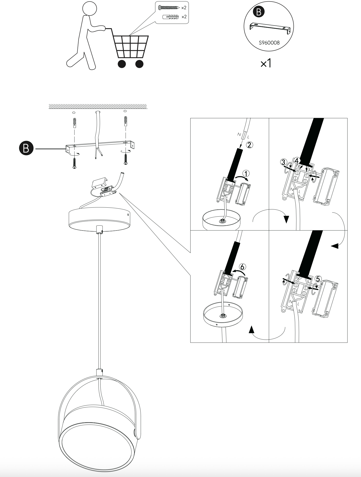 Stage Φωτιστικό Οροφής Μεταλλικό Μπλε  LED 22x20xh27cm HUBSCH