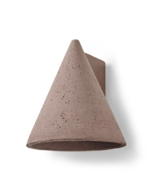 Επιτοίχιο Φωτιστικό °1 DARK RED PRIMARY SHAPE L RED BROWN Concrete 15 W 15 H 16 CM SERAX