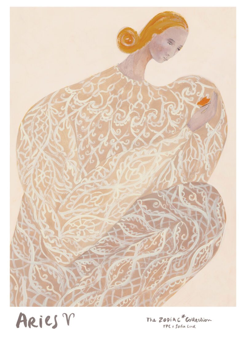 THE POSTER CLUB Poster Πόστερ Aries - Μπεζ 50 x 70 cm THE POSTER CLUB