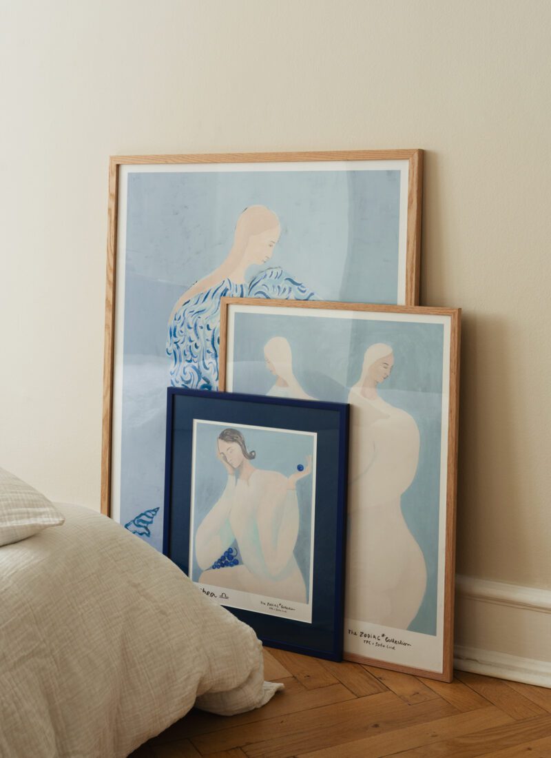 THE POSTER CLUB Poster Πόστερ Libra - Μπεζ Γαλάζιο 50 x 70 cm THE POSTER CLUB