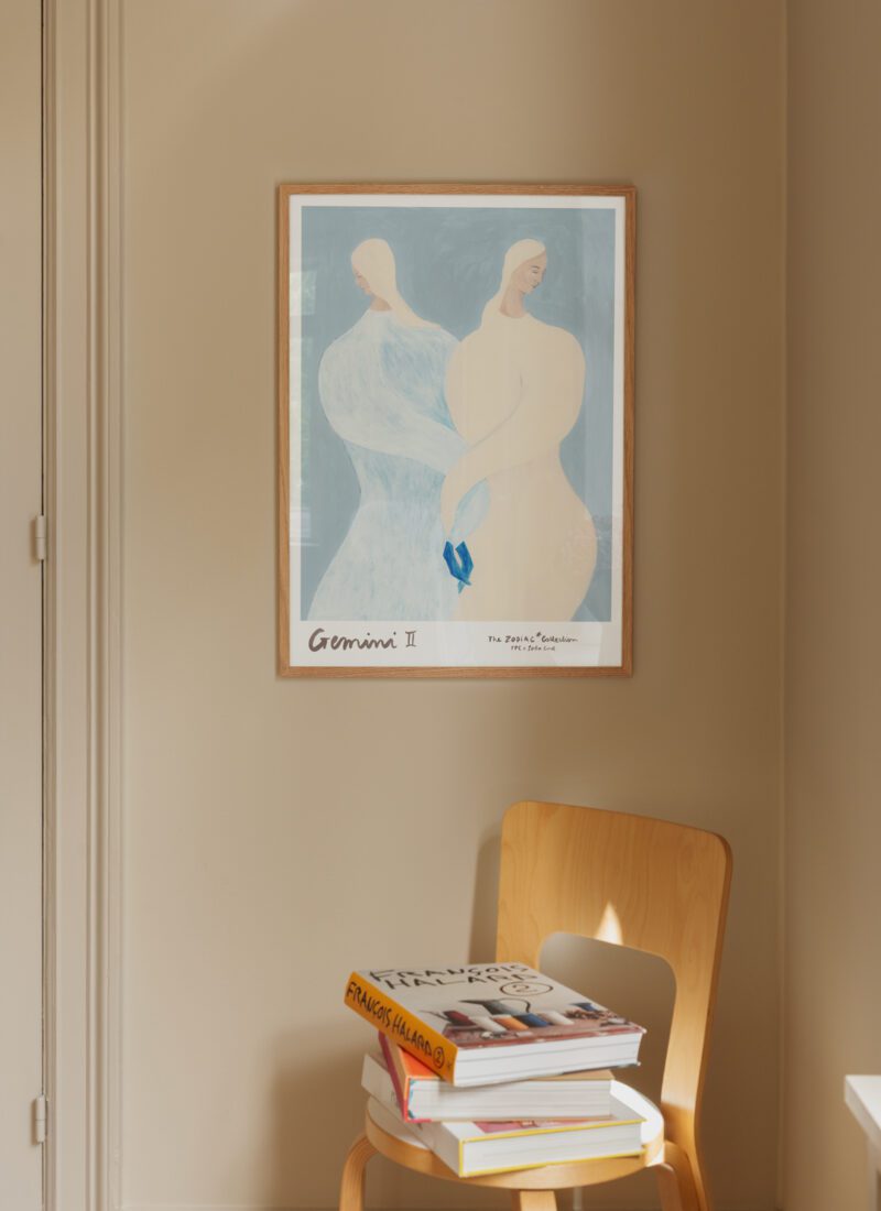 THE POSTER CLUB Poster Πόστερ Gemini - Μπεζ Γαλάζιο 30 x 40 cm THE POSTER CLUB