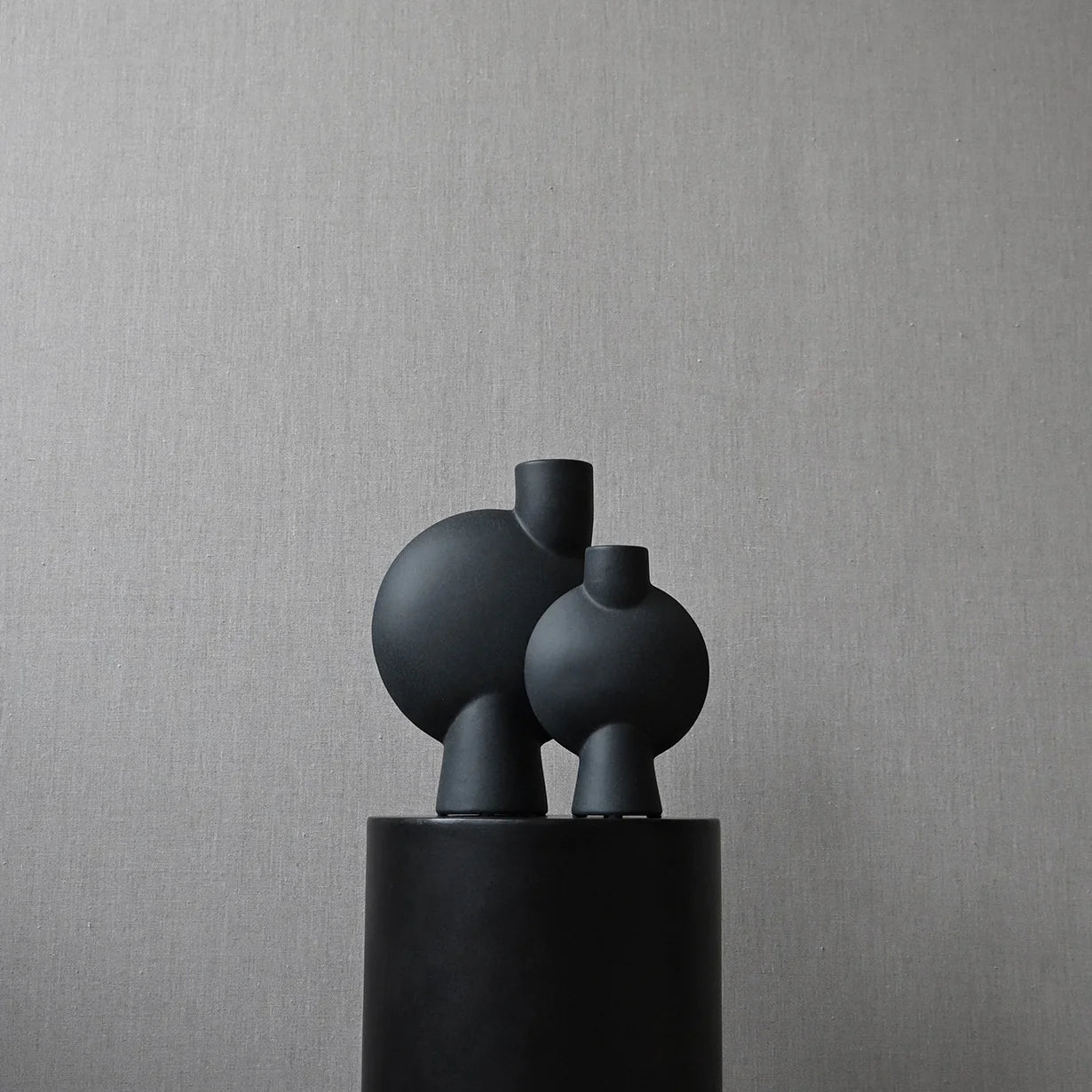 101 COPENHAGEN Βάζο Sphere Bubl Κεραμικό Βάζο Medio Μαύρο 26cmx18cmx8cm 101 COPENHAGEN