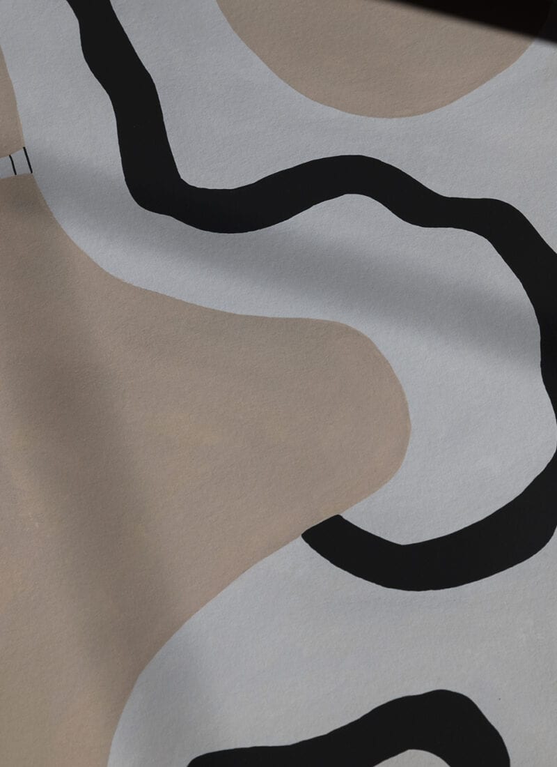THE POSTER CLUB Poster Πόστερ Veins 01 - Μαύρο Γκρι Μπεζ 50 x 70 cm THE POSTER CLUB