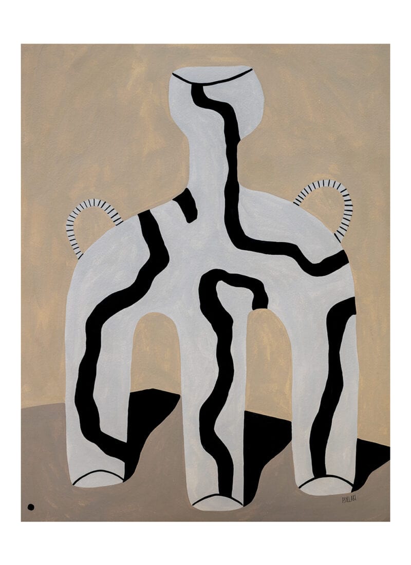 THE POSTER CLUB Poster Πόστερ Veins 01 - Μαύρο Γκρι Μπεζ 50 x 70 cm THE POSTER CLUB
