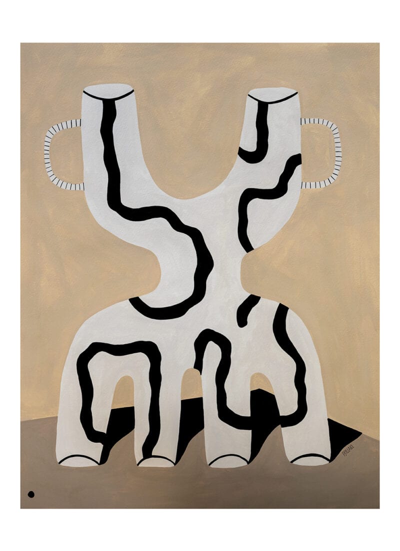 THE POSTER CLUB Poster Πόστερ Veins 02 - Μαύρο Γκρι Μπεζ 50 x 70 cm THE POSTER CLUB