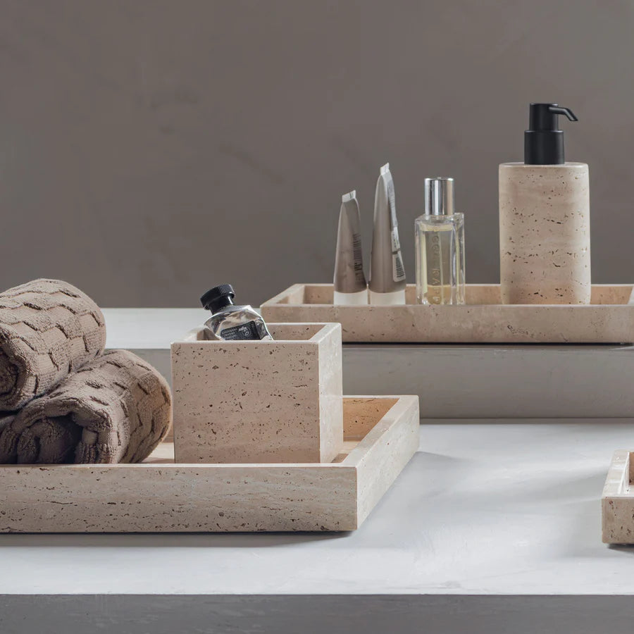 Dispenser Linen TRAVERTINE  – Ø7,5 cm METTE DITMER