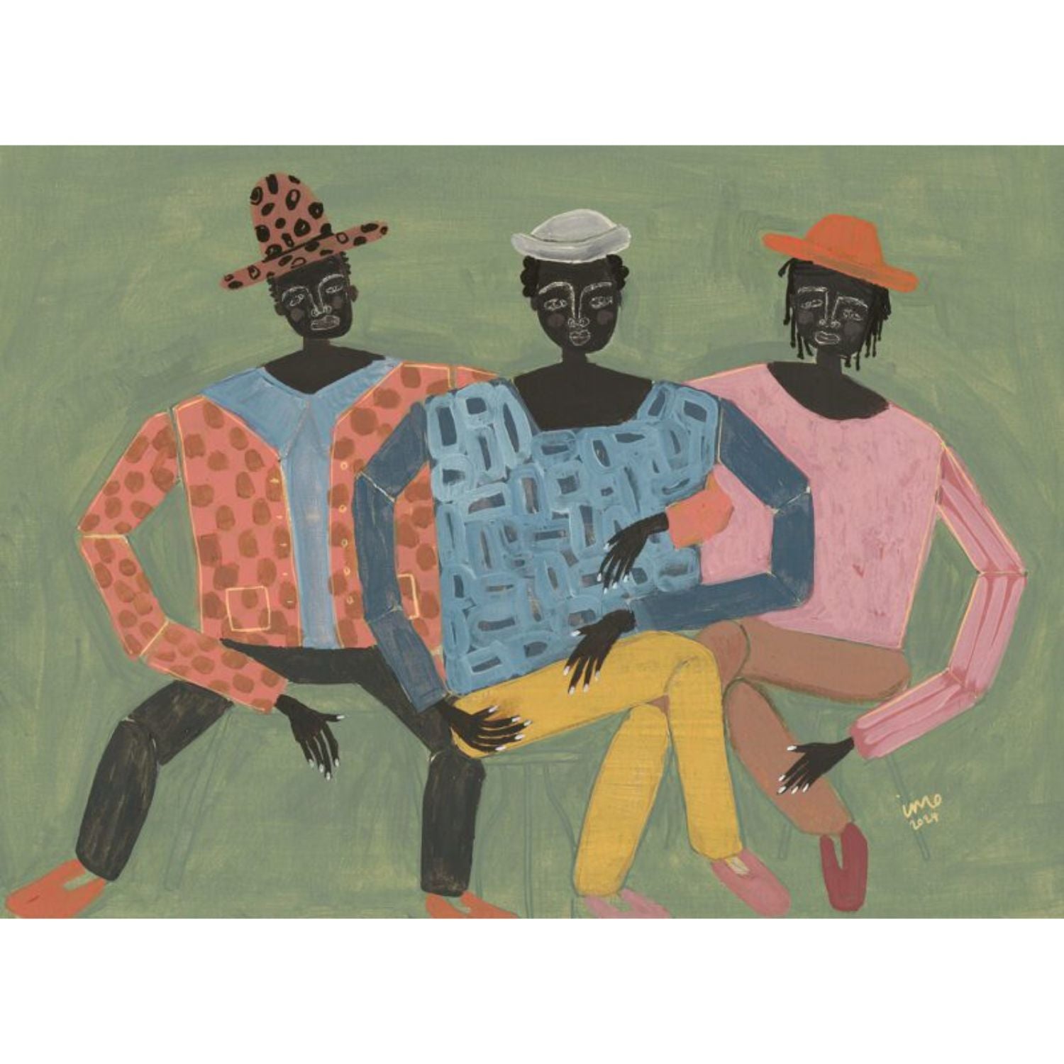 THE POSTER CLUB Poster Πόστερ Hanging Out - Πολύχρωμο 50 x 70 cm THE POSTER CLUB