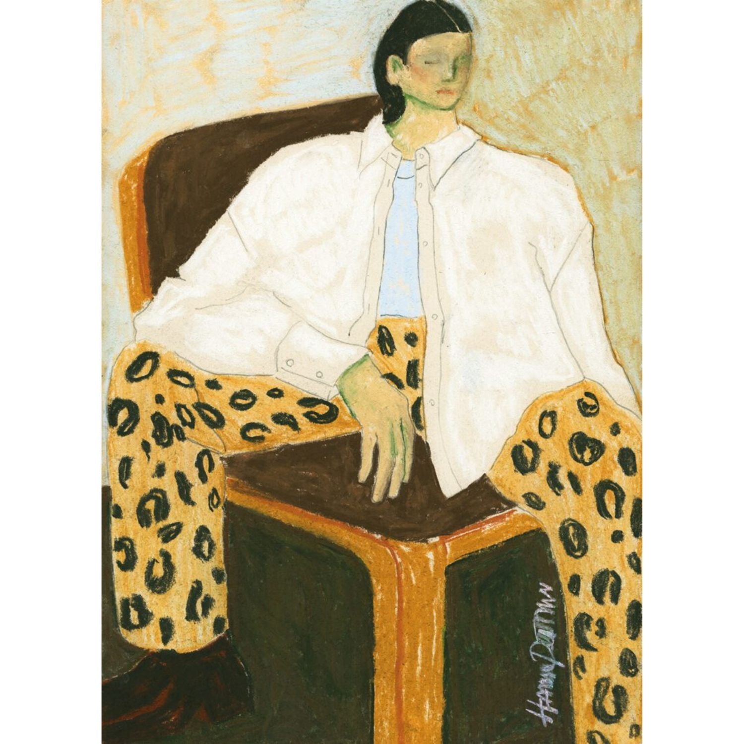 THE POSTER CLUB Poster Πόστερ Fashion Diva 01 - Κίτρινο Μπεζ 30 x 40 cm THE POSTER CLUB