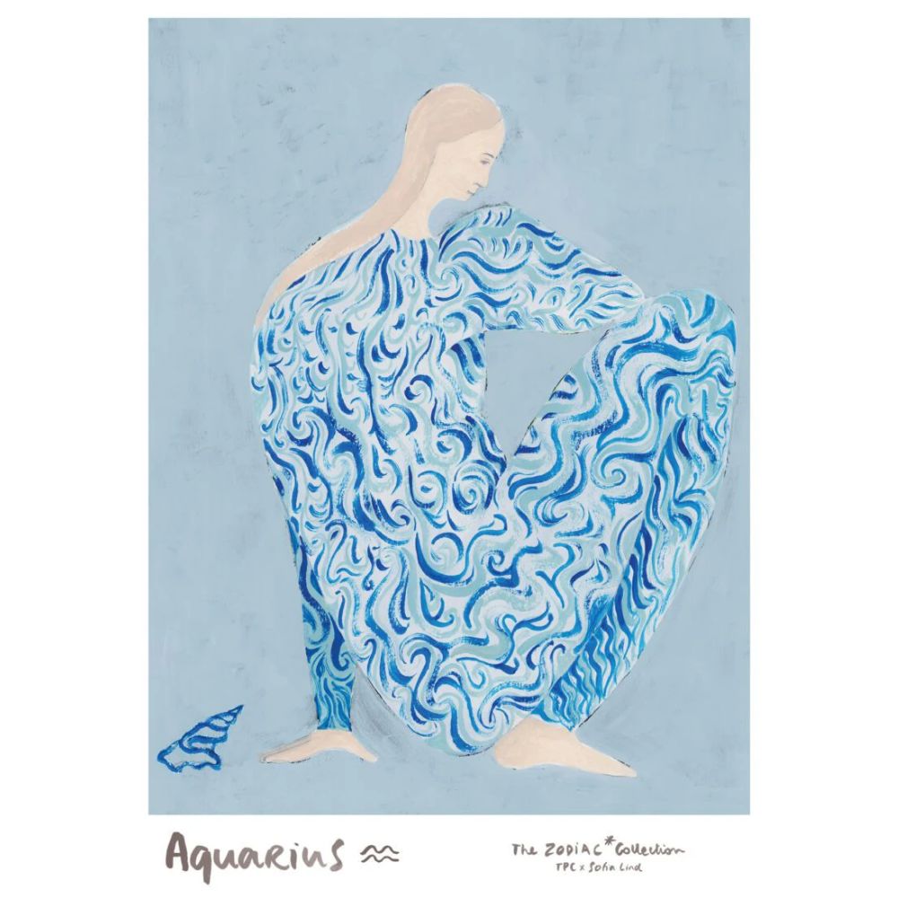 Πόστερ Aquarius - Sofia Lind Γαλάζιο 50 x 70 cm THE POSTER CLUB