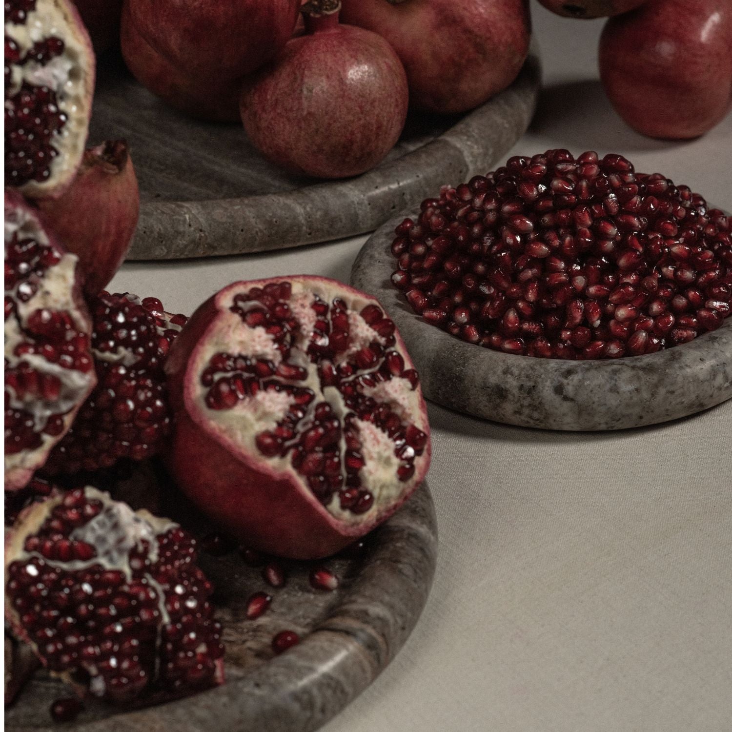 Decorative Tray - Cheese Plate Enkei Maxi Travertine Earth Grey H3x40x40cm 101 COPENHAGEN